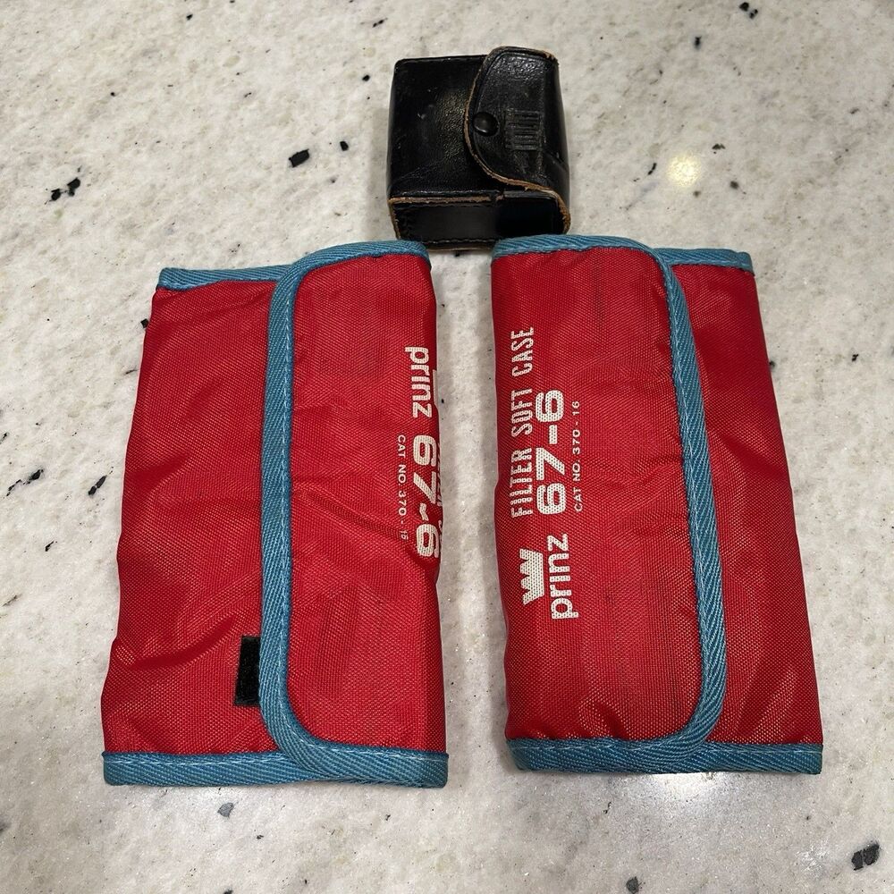 Prinz Filter Soft Case Lot W/ Vtg Camera Lens Filters Hoya Quantaray